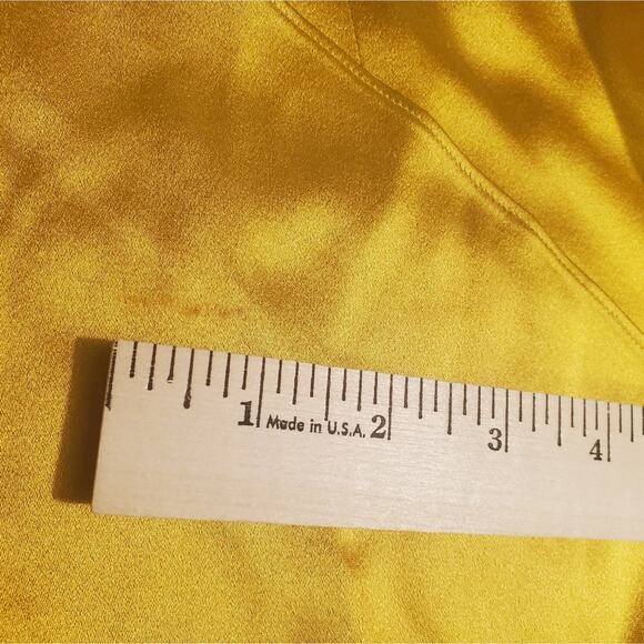 Catherine Malandrino 100% Silk Golden Liquid Maxi Dress Sz 4 - Picture 11 of 15